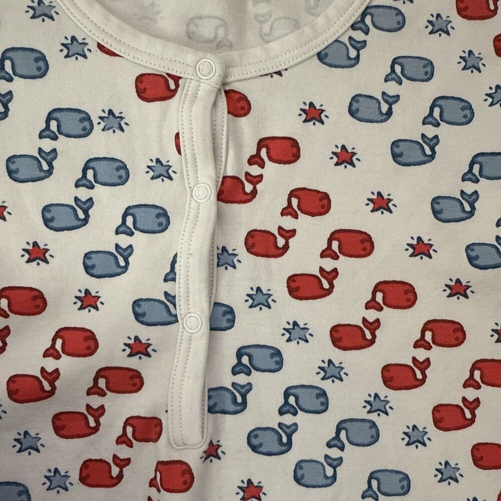 Roberta Roller Rabbit Moby the Whale Pajama Set Women's Size Medium Blue Red - Picture 8 of 15